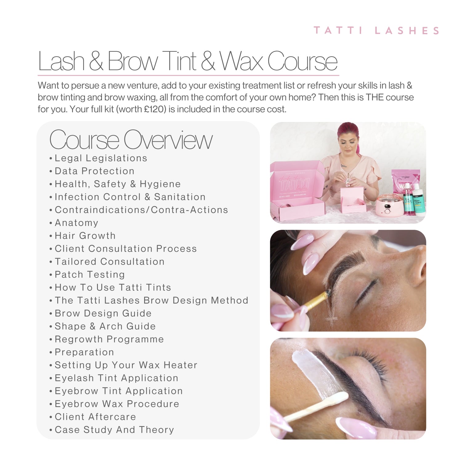 Online Lash & Brow Wax Training Course with Kit